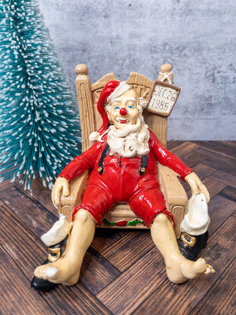 vintage 80s Christmas collectable Santa Clown