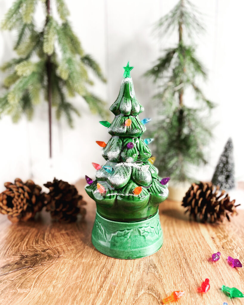 Trim n Glo small ceramic Christmas Tree