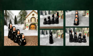Department 56 Singing nuns shown at different angles