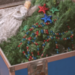 a Trunk with Christmas decor packed up