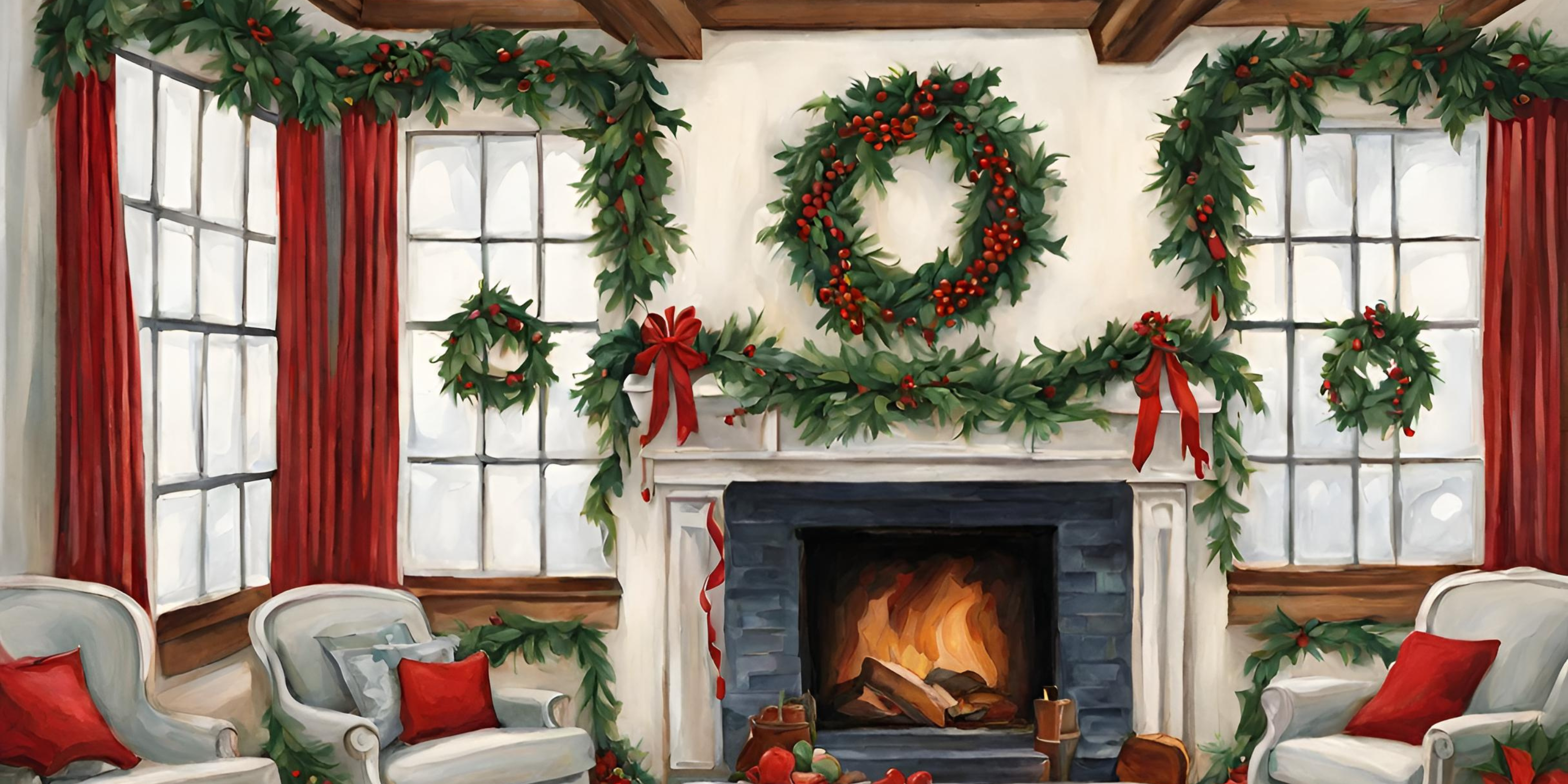 Deck the Halls with boughs of holly in a cozy christmas living room