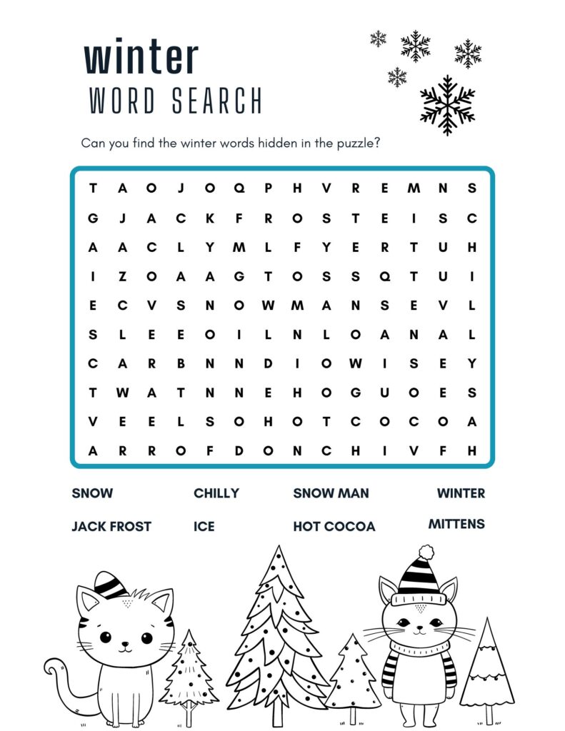 Winter Christmas Word Search